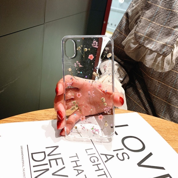 NEW iPhone XS Max Glitter Dry Flower Case - Picture 2 of 5